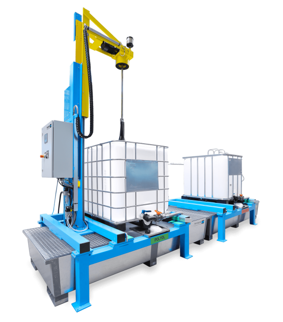 Estación IBC - Concepto de instalaciones modular con soluciones detalladas innovadoras para la integración de IBCs dentro de la producción de PUR